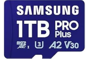 Samsung Karta Microsd Pro Plus (2023) i Adapter SD, 1 TB, Uhs-I U3, Full HD i 4K UHD, Odczyt 180 Mb/S, Zapis 130 Mb/S, Karta Pamięci do Smartfonów, Kamer Sportowych, Konsol Przenośnych, Mb-Md1T0Sa/Eu