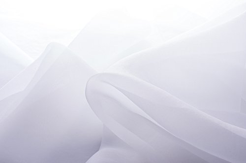 Weiße Gardine nach Maß, Store Webstore, halbtransparent, Automatik Faltenband 1:2,5, 3er Falte, Vorhang nach Maß, Gardinen nach Maß, maßgeschneidert, Höhe: 90 – 295cm (250 x 250 cm /HxB) - 3