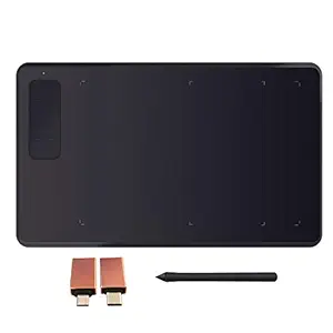 Little bear 9.5x6.3 inches Graphic Design/Drawing Tablet Supports Android with 8192 Levels (Battery & Pen in The Box),12 Shortcut Keys Easier Work for Design,Paint,Art Creation,Online Class etc