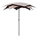 Produktbild Le Papillon Sonnenschirm Durchmesser 2.4M Loutsblumenform mit Kurbel Ideal fuer Garten Terrasse Strand Beige