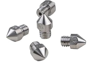 POLISI3D Lot de 5 buses MK8 en alliage de titane haute température TC4 pour imprimante 3D CR10 Creality CR-10 Ender 3 Ender-3 Pro MK8 MK9 extrudeuse pour imprimante 3D (5 pièces de 0,4 mm)