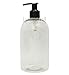 2 X 500ML Clear PET Plastic Bottles with Pump Dispensers