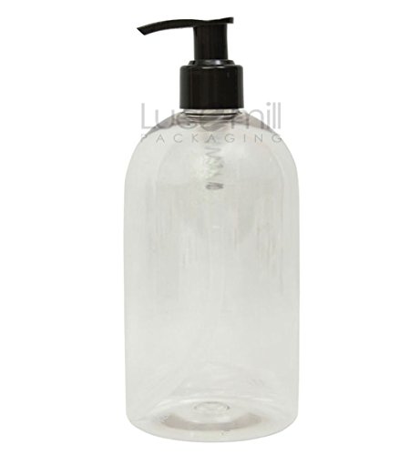 2 X 500ML Clear PET Plastic Bottles with Pump Dispensers