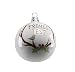 Produktbild Christbaumkugel Frohes Fest Christbaumschmuck 8 cm weiß mundgeblasen handbemalt