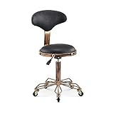 AGLZWY-Tabourets De Bar Vintage Industriel Rotation Roulante Chaise De Bureau Café avec Dossier Comptoir Tabouret ，5 Couleurs (Color : Noir, Size : 36X36X65CM)