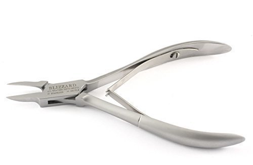 Blizzard Podiatry Ingrown FLAME Pointed Toe Nail Clipper Nipper - Professional Chiropody Cutter Instrument - 13cm GERMAN Stainless Pedicure Plier - CE Approved Foot Care Tool With FREE Nail Dresser GIFT