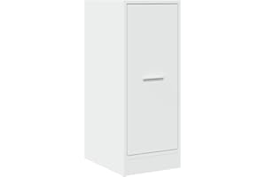 ‎VIDAXL vidaXL Apothekerschrank, Ausziehschrank mit Stauraum, Allzweckschrank für Wohnzimmer Büro, Nischenschrank Aufbewahrungsschrank, Weiß Holzwerkstoff