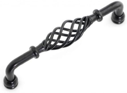 Unilocks Black Birdcage Cabinet Pull Knob Black ( C.C.:5.04 Inch L:5.7 Inch H: 1.57 Inch )