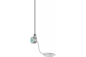 NRG 600W Thermostatic Smart Dual Fuel Towel Rail Radiator Electric Heating Element LCD Display Chrome