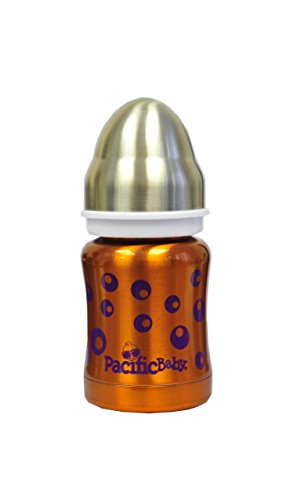 Pacific Baby Termo - Biberón 3 en uno, 120 ml, color naranja