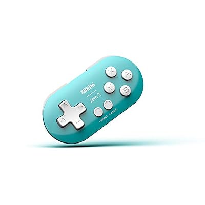 8BitDo Zero 2 Bluetooth Manettes pour Switch/PC/MacOs/Android - Turquoise Edition