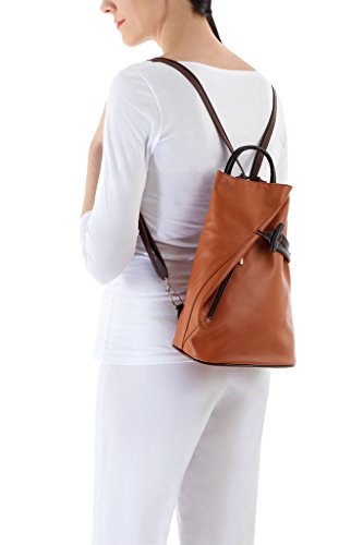 Genuine Real Italian Leather Convertible Strap Backpack Bag