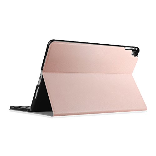 Fintie iPad Pro 9.7 Bluetooth Tastatur Hülle Keybord Case – Ultradünn leicht SmartShell Ständer Schutzhülle mit magnetisch abnehmbar drahtloser Deutsche Bluetooth Tastatur for Apple iPad Pro 9.7 Zoll (2016 Modell), Roségold - 8