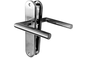 KLOSE BESSER Paire de Poignée de porte sur plaque "Entraxe 165 mm" Inox 304 Mini "Mini TINA" - Bec de cane