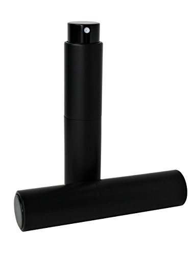 Parfümzerstäuber / Parfumzerstäuber / Taschenzerstäuber – für Parfums, Aftershaves, Gesichtswasser, Haaröl – aus Aluminium – 10ml – leer / auffüllbar / nachfüllbar – mattschwarz - 2