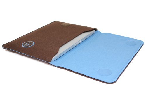 Waterkant Deichkönig Wollfilz-Tasche für Apple MacBook 33,7 cm (13,3 Zoll) braun/blau - 2