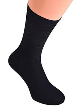 10 bis 100 Paar schwarze Damen- & Herren Socken ohne Gummi 100% Baumwolle, Business-Socken handgekettelt ohne...