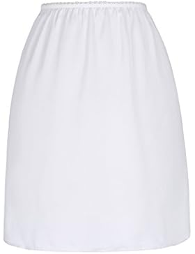 Kate Kasin Damen Satin Unterrock Hohe Taille Elastische Taille Halber Slip Petticoat Underskirt KK265