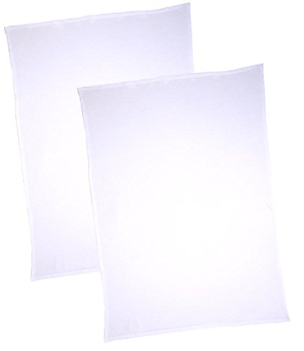 BabyPrem Pack of 2 Flat Cotton Crib / Pram Sheets 84 x 43cm WHITE