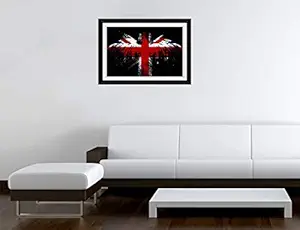 Gadgets Wrap Printed Landscape Photo Frame Style Decal Decor, Flag Eagle (15 X 11Inch, Multicolor)