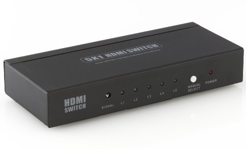 deleyCON HDMI Switch / Verteiler 5 Port – 3D Ready / 1080p – Metallgehäuse - 2