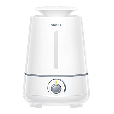 AUKEY Humidificateur Ultrasonique 3,5 L Grande Capacité Purificateur d’air 360 Degrés Rotatif Vaporisateur avec la Function d’Arrêt Automatique