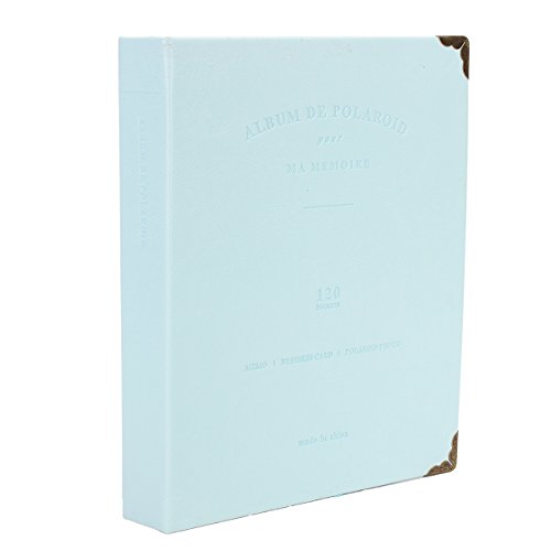 MASUNN 120 Pockets 3 Inch Book Photo Album Picture Storage Case For Fujifilm Instax Mini 7S 8 90 50 - Blue