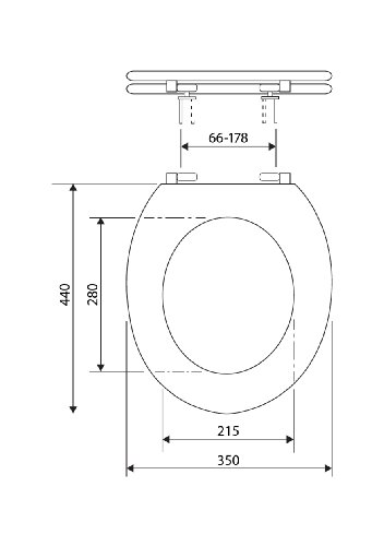 WC-Sitz Deluxe weiß | Toilettensitz | WC-Brille aus Duroplast-Kunststoff | Soft-Close-Absenkautomatik | Edelstahl-Scharnier | Top-Fix | Take-Off | Klodeckel | Toiletten-Deckel - 8