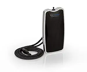 AirTamer Rechargeable Personal Air Purifier: Black, Leatherette Pouch, Plastic Packaging by AirTamer