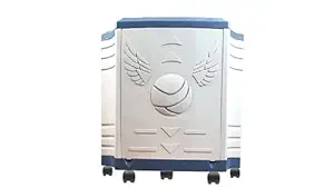Urban Choice Inverter Trolley for Tall Tubular Battery, Inverter, ups for Home and Office (5 Wheels Support) BlueWhite
