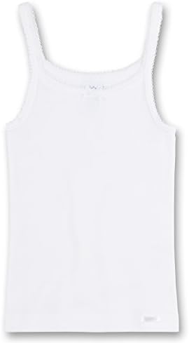 Girls Undershirt Shirt Without Sleeves Top Basic - White