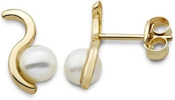 Miore - MA9039E - Boucles d'Oreilles Femme - Or jaune 375/1000 (9 carats) 0.43 gr - Perle d'eau douce