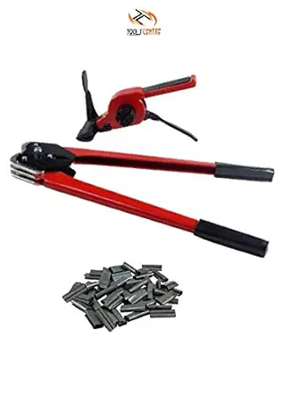 KROST Packing Tool Kit with Strapping Tensioner, Handle and 1 Kg Clips, Silver