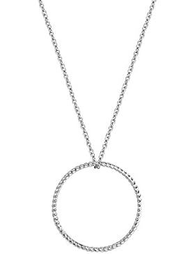 Glanzstücke München Damen-Silberhalskette Ring Sterling Silber 80 cm - lange Silberkette Anhänger Kreis Kette...