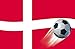 Produktbild 1art1 113011 Fußball - Dänemark Länder-Flagge Aufkleber Poster-Selbstklebendes Fensterbild 68 x 44 cm