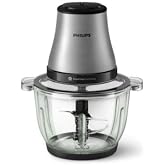 Philips HR1503/00 3000 Serisi Cam Hazneli Doğrayıcı, 500W, Metalik Gri
