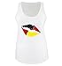 Produktbild DEUTSCHLAND MOTIV 12 Damen Tank Top Weiss / Schwarz-Rot-Gelb Gr. M