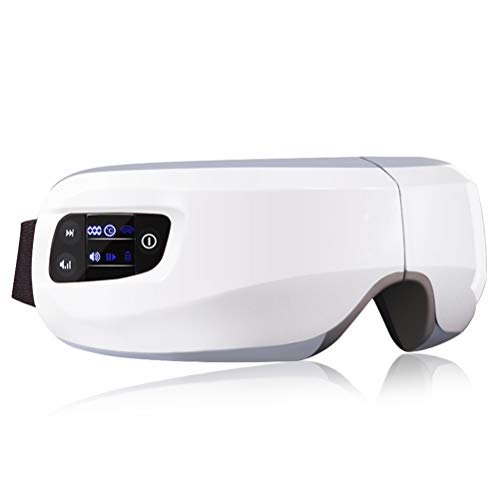 Preisvergleich Produktbild LIDIWEE Augenmassagegerät, kabelloser Augenschutz, faltbarer Augenschutz, multifunktionale Augenpflege, Augenmassagegerät, weiß