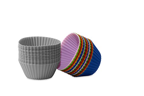 BackeFix – die besten Silikon Muffinförmchen |★ ohne Fett und Papierförmchen backen ★ | ideal für Muffins und Cupcakes | Backzeit mit deinen Liebsten wird zum Kinderspiel – Silikon Antihaft Muffinformen | keine Einwegformen mehr, Backförmchen Muffinform Backformen Muffinförmchen BPA-frei | 2 Jahre Garantie (20 Stück) - 9