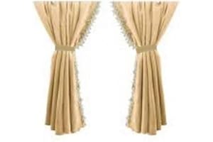 VNVIS 2 pièce Gauche et Droit Rideaux Beige + décoration pour Camion Scania R S G V8 L P série, Man TGX TGA TGL TGS TGM TGE, DAF CF XG XF LF , Longueur Totale 480cm