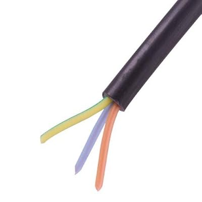 CONECTICPLUS Bobine de câble électrique Souple 3x2.5mm² H07 RNF 50m Noire