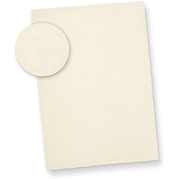 Papier à Lettres Zerkall Fait Main - Lot De 25 Feuilles DIN A4 Sans Filigrane, Blanc Naturel, 95 G/m² - 9