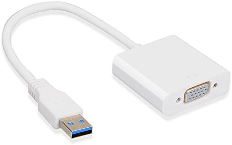 YcTc USB 3.0 TO VGA Adapter External Video Card Graphics Support 1080P For PC Computer WIN 7/8/10 (White)