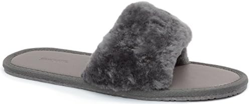 Cori Flip-Flop Slides Merino Shearling Sheepskin Slippers for Women with Genuine Leather Insole