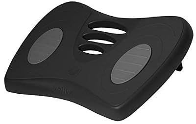 Unilux Chrysalis Repose-Pieds Ergonomique Fonctionnel Réglable en hauteur 10°-15°-20° et Surface antidérapant 42 x 32 cm Noir