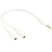 Price comparison product image Klinken Y-Kabel - 3,5 mm Klinke Stecker an 2x 3,5 mm Klinke Buchse vergoldet/ - Stereo - White