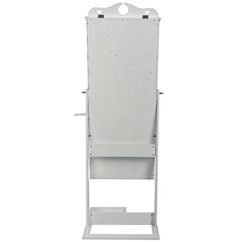 DXP Schmuckschrank Standspiegel Weiß Für Ketten Ringe Ohrringe 150 x 56 x 44 cm Schmuckkasten mit Fotorahmen Doppeltür JCYJ09 - 6