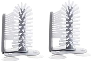 Zliger 2 Stück Gläserspülbürste Spülbürste Glasspüler Gläserspüler Kunststoff Reinigungsbürsten Mit Saugnapfboden Glasspülbürste Gläserspülbürsten Gläserbürste für Flasche