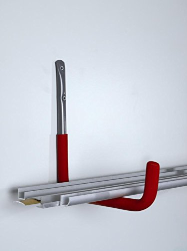 GAH-Alberts 802196 Wandhaken, abgewinkelt, grau, mit roter Gummierung, Ø18 mm, 300 x 250 mm / 1 Stück - 2