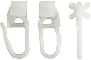 ‎ISO-DESIGN iso-design x-Gleiter mit Faltenlegehaken für Gardinenschienen - Set 100